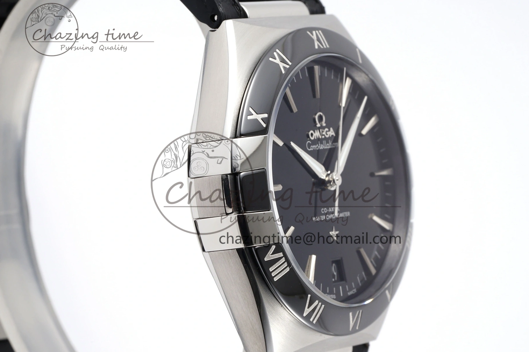 0104 Constellation Black Ceramic SS SBF 1:1 Best Edition Black Dial on Black Gummy Strap A8900 Super Clone TimelessDesign 7798